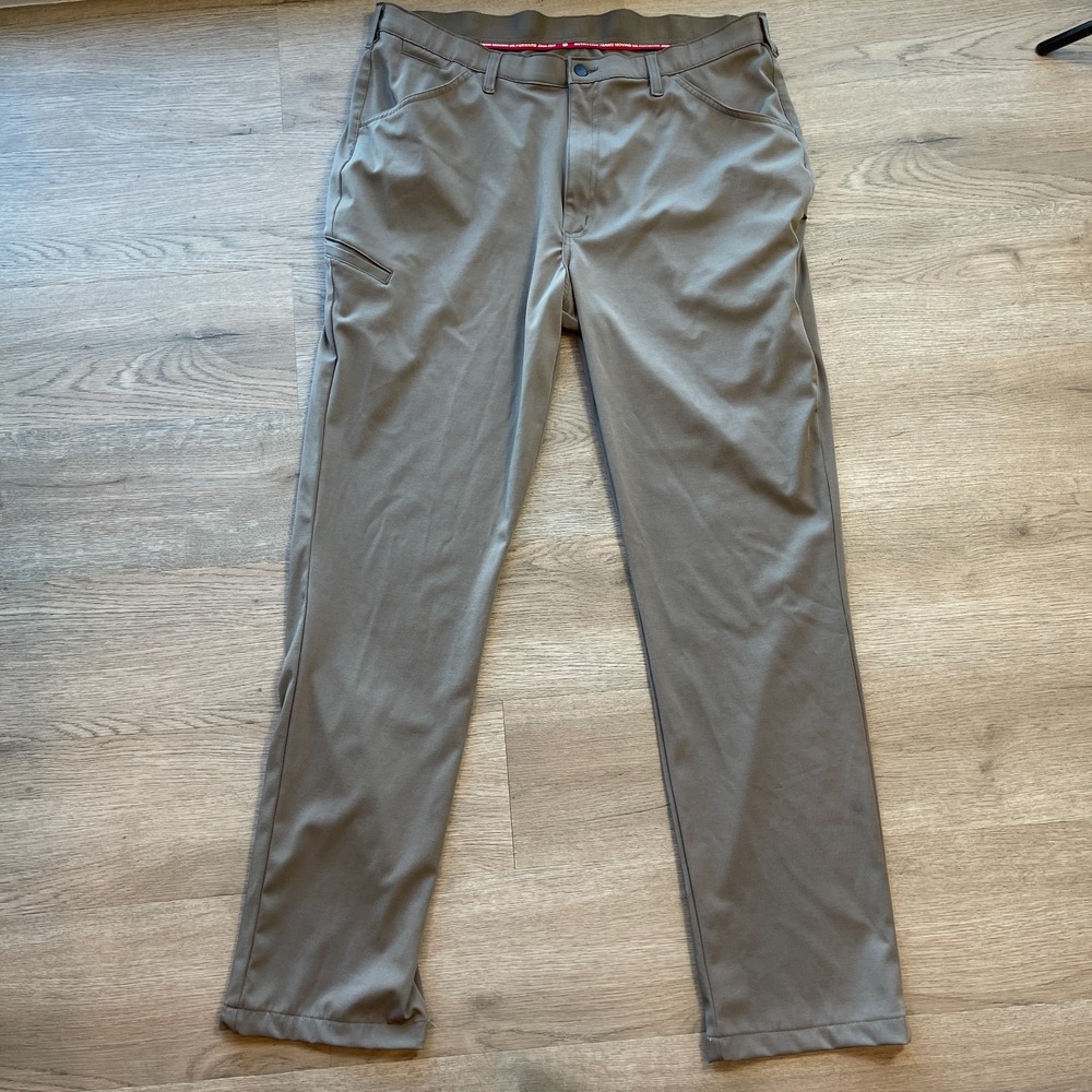 Red Kap Men 40x35 Gray Tech Stretch Work Pants Utility Cargo Pocket TPM2TP